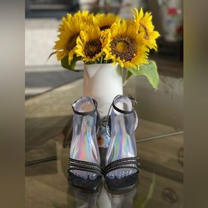 Ladies Classified Evening heels embellished with little stones on toe.